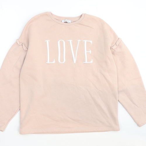 Papaya Womens Pink Cotton Pullover Sweatshirt Size S Pullover - Love