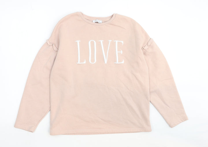 Papaya Womens Pink Cotton Pullover Sweatshirt Size S Pullover - Love