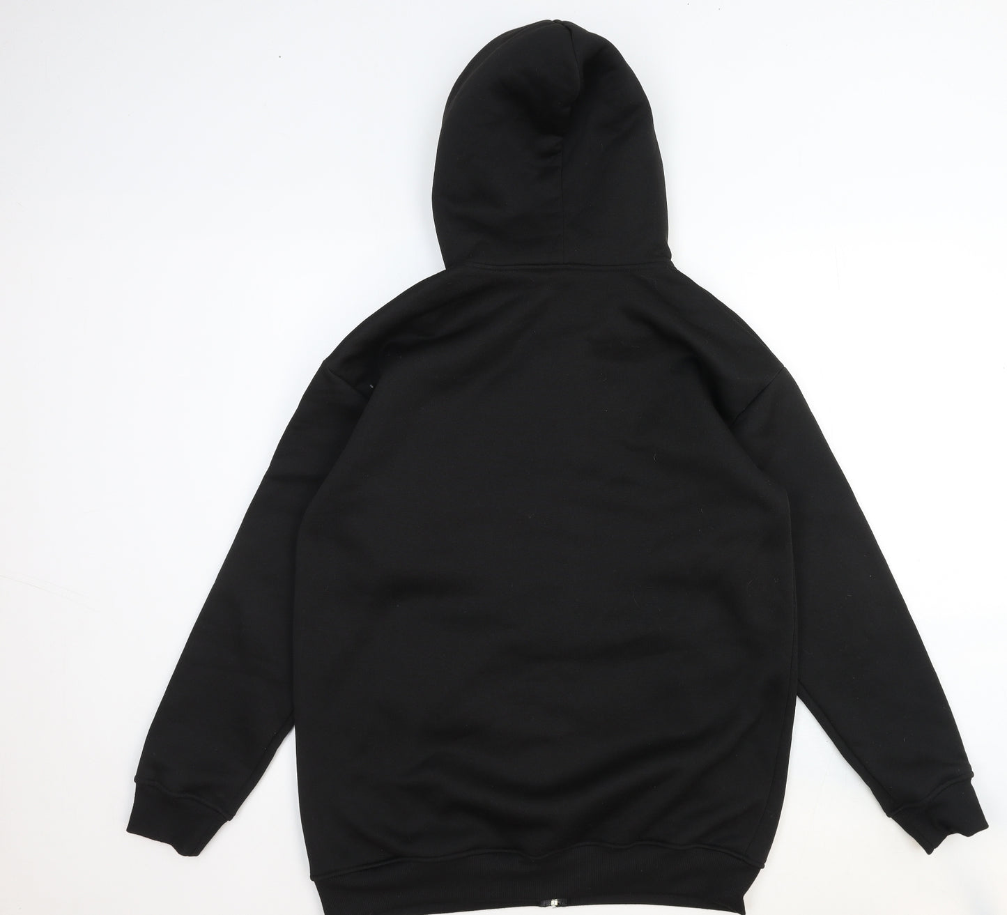 Preworn Mens Black Cotton Henley Hoodie Size M