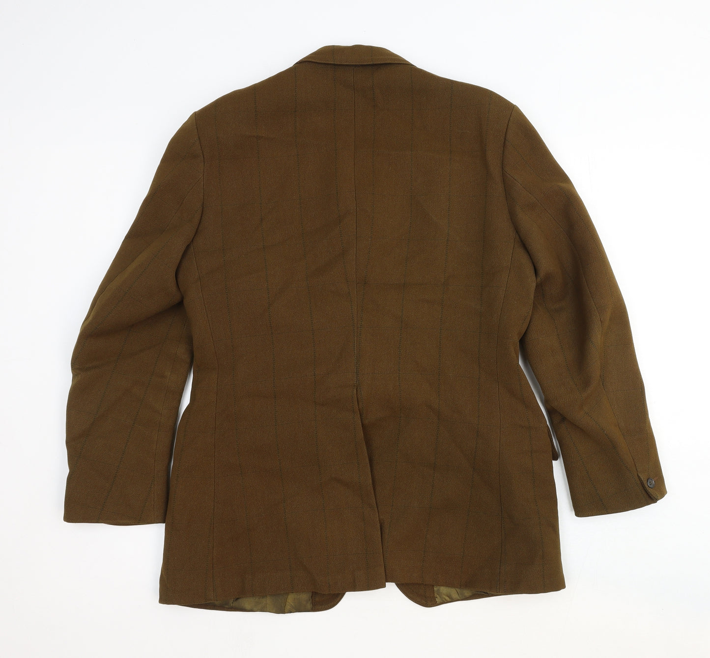 Hammersley Mens Brown Check Wool Jacket Blazer Size 42 Regular
