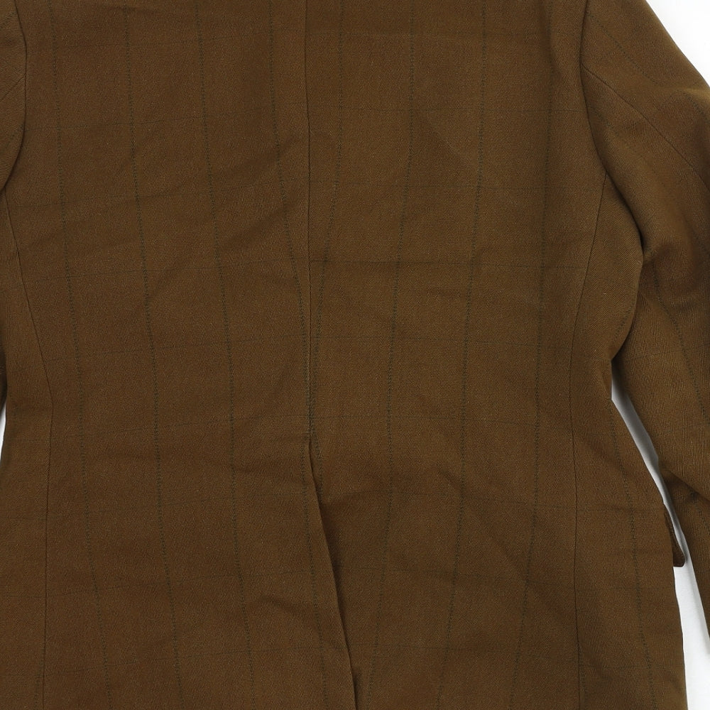 Hammersley Mens Brown Check Wool Jacket Blazer Size 42 Regular
