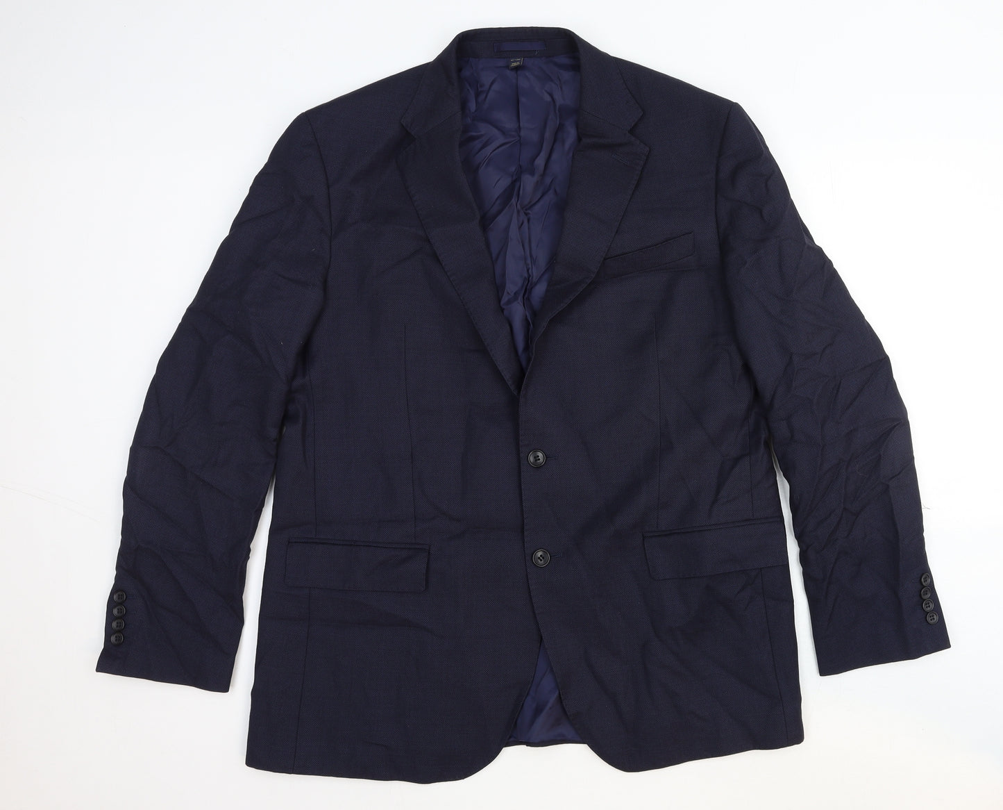 Marks and Spencer Mens Blue Wool Jacket Suit Jacket Size 2XL Regular