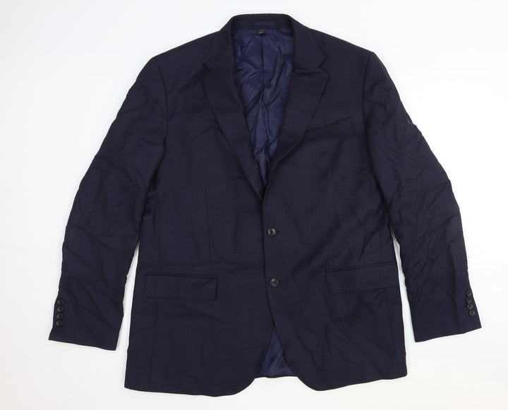 Marks and Spencer Mens Blue Wool Jacket Suit Jacket Size 2XL Regular