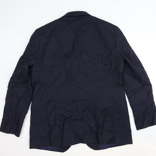 Marks and Spencer Mens Blue Wool Jacket Suit Jacket Size 2XL Regular