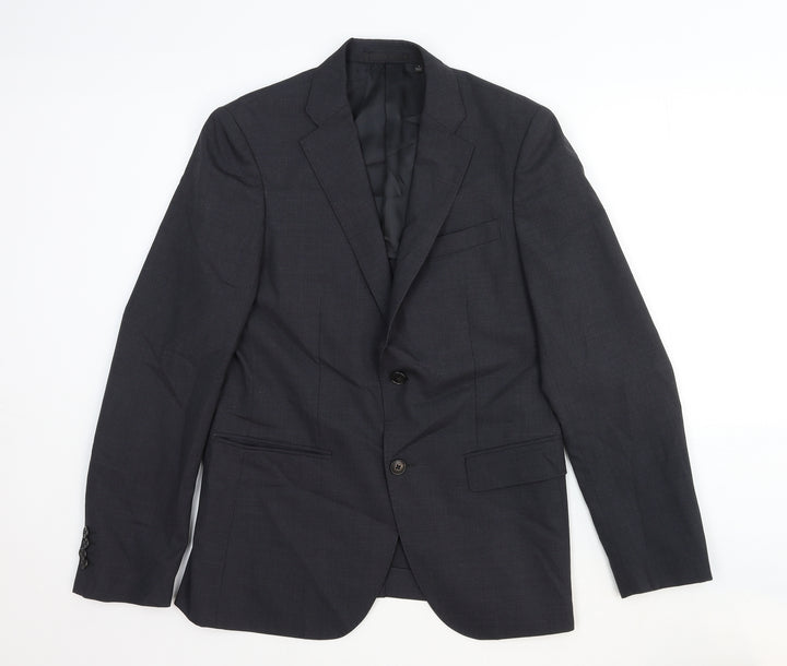 Unique Mens Grey Wool Jacket Suit Jacket Size S Regular