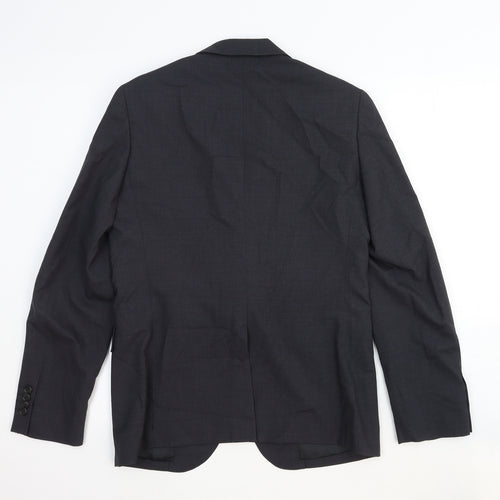 Unique Mens Grey Wool Jacket Suit Jacket Size S Regular