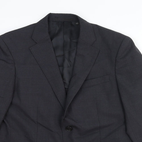 Unique Mens Grey Wool Jacket Suit Jacket Size S Regular