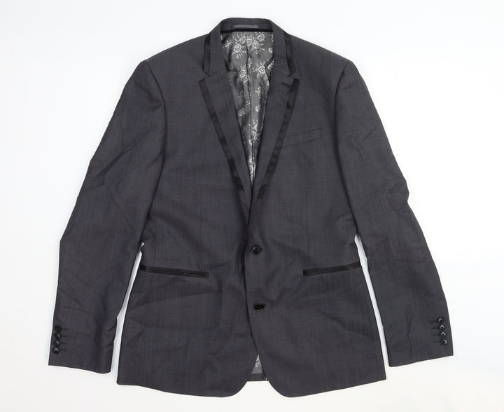 NEXT Mens Grey Wool Jacket Suit Jacket Size 40 Regular