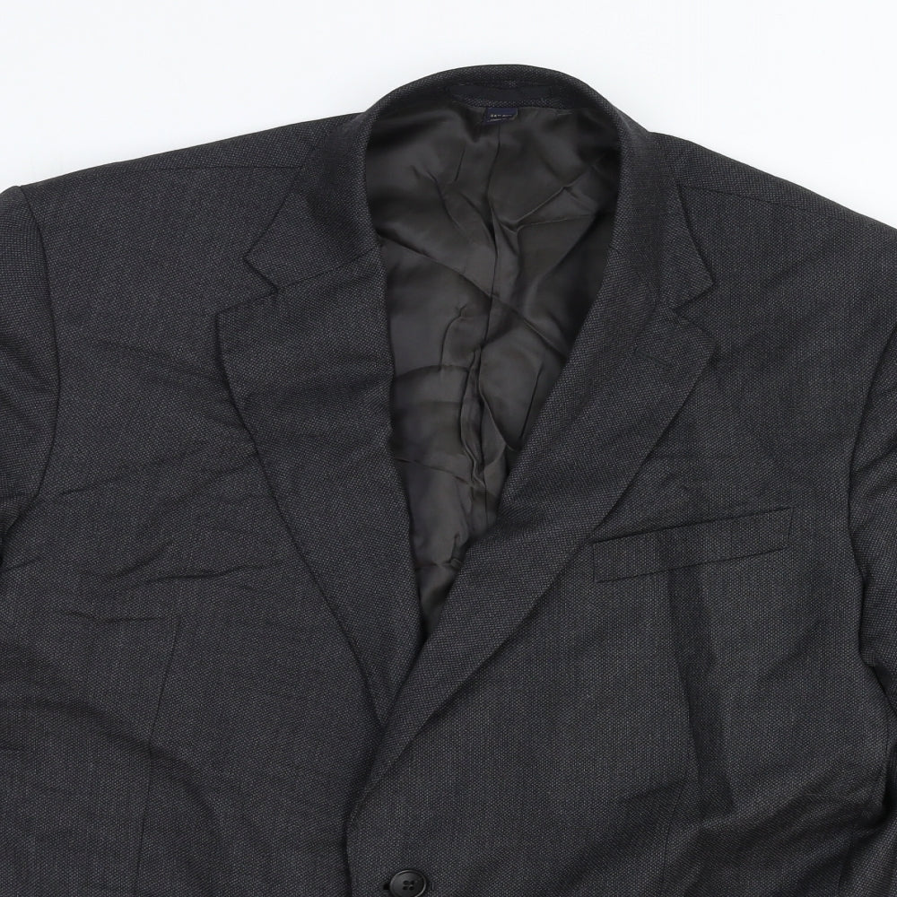 Marks and Spencer Mens Grey Wool Jacket Suit Jacket Size 44 Regular