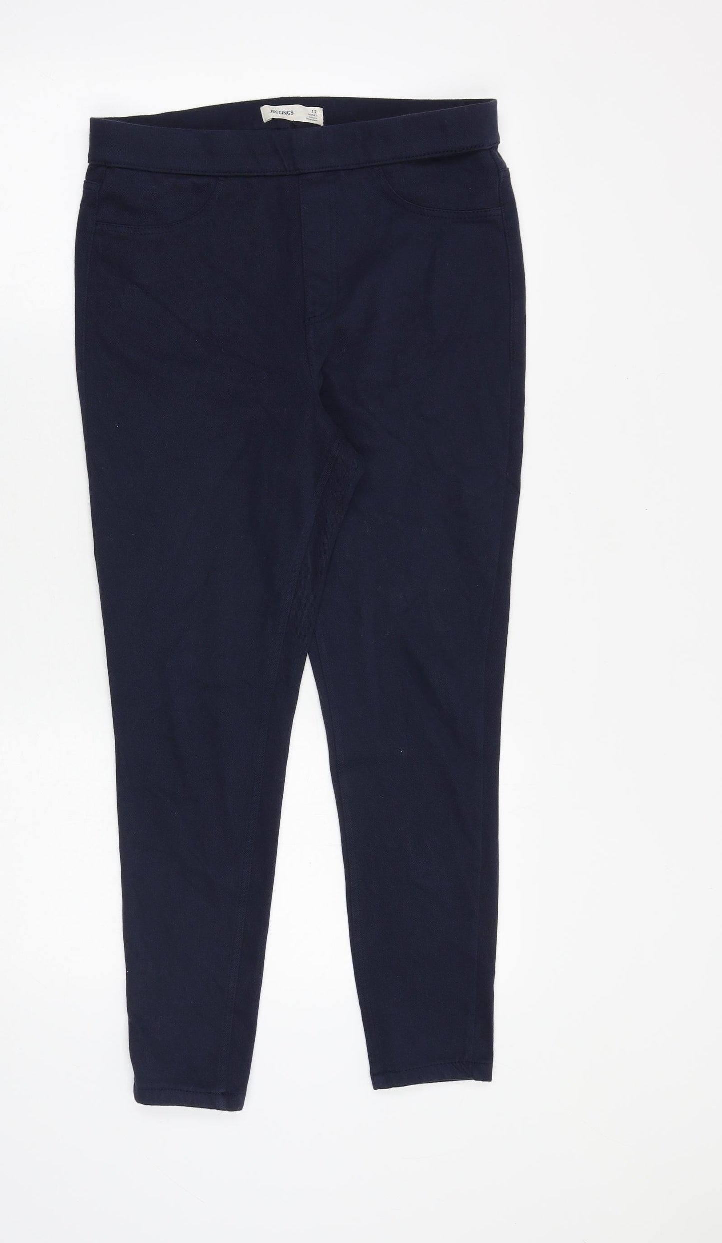 Marks and Spencer Womens Blue Cotton Jegging Jeans Size 12 Slim