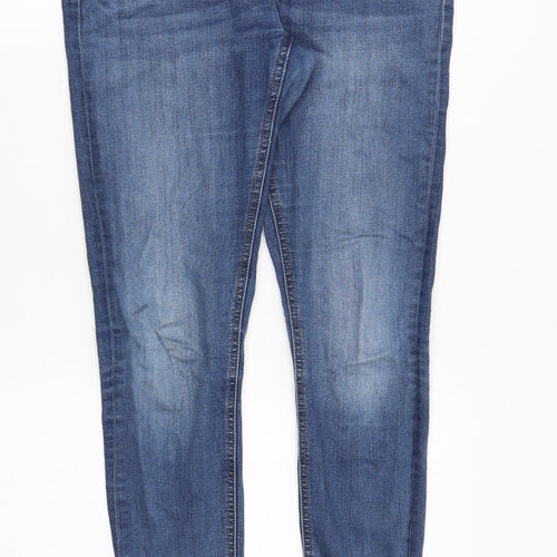 Denim & Co. Womens Blue Cotton Skinny Jeans Size 10 Slim Zip