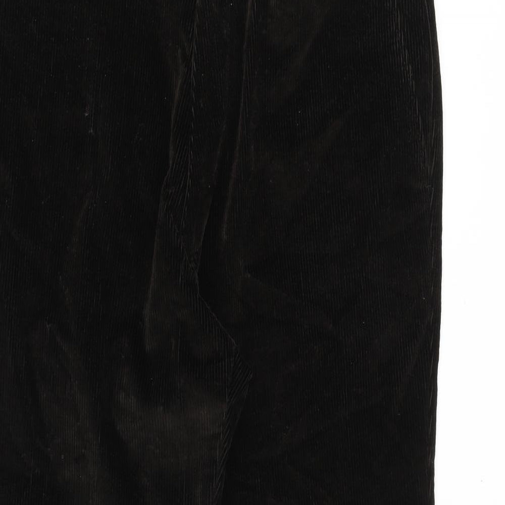 Marks and Spencer Mens Brown Cotton Trousers Size 38 in Regular Zip