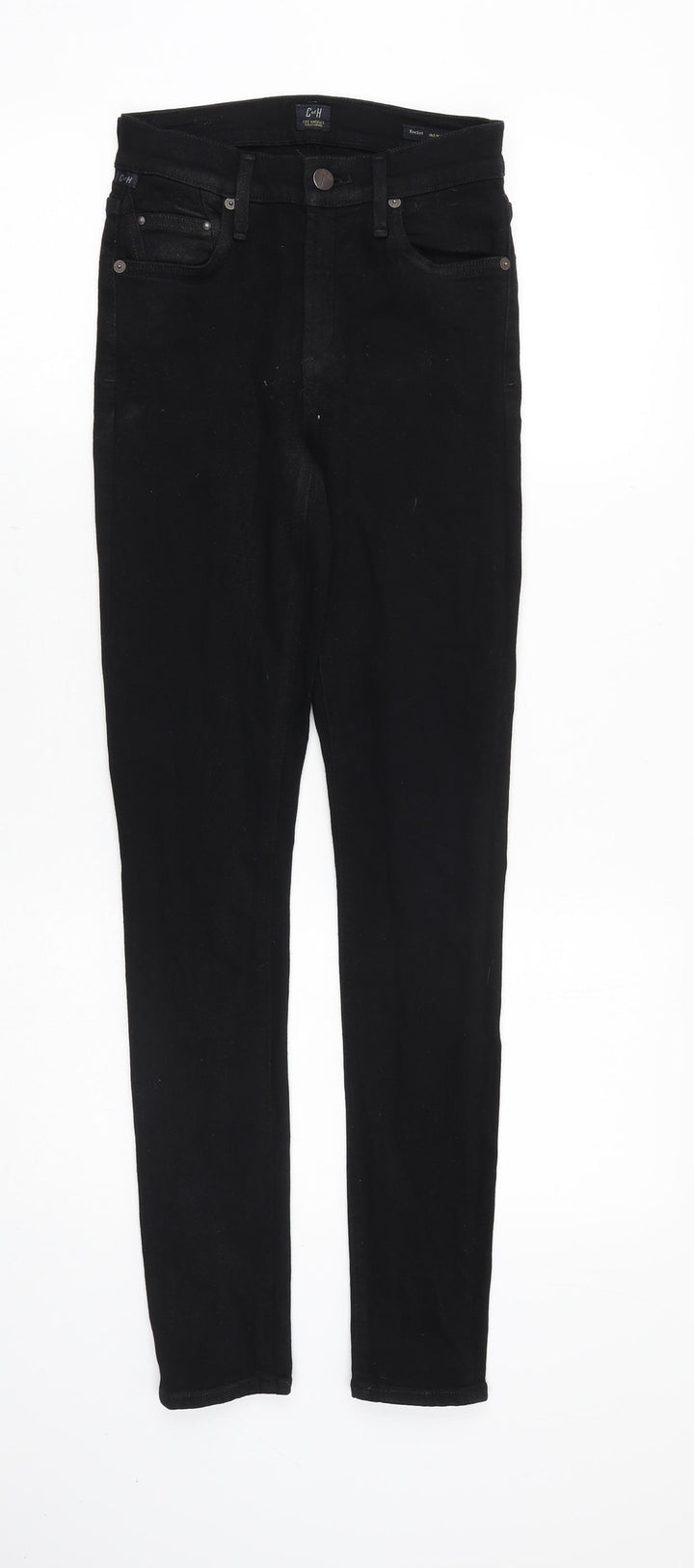 C of H Womens Black Cotton Skinny Jeans Size 26 in Slim Zip