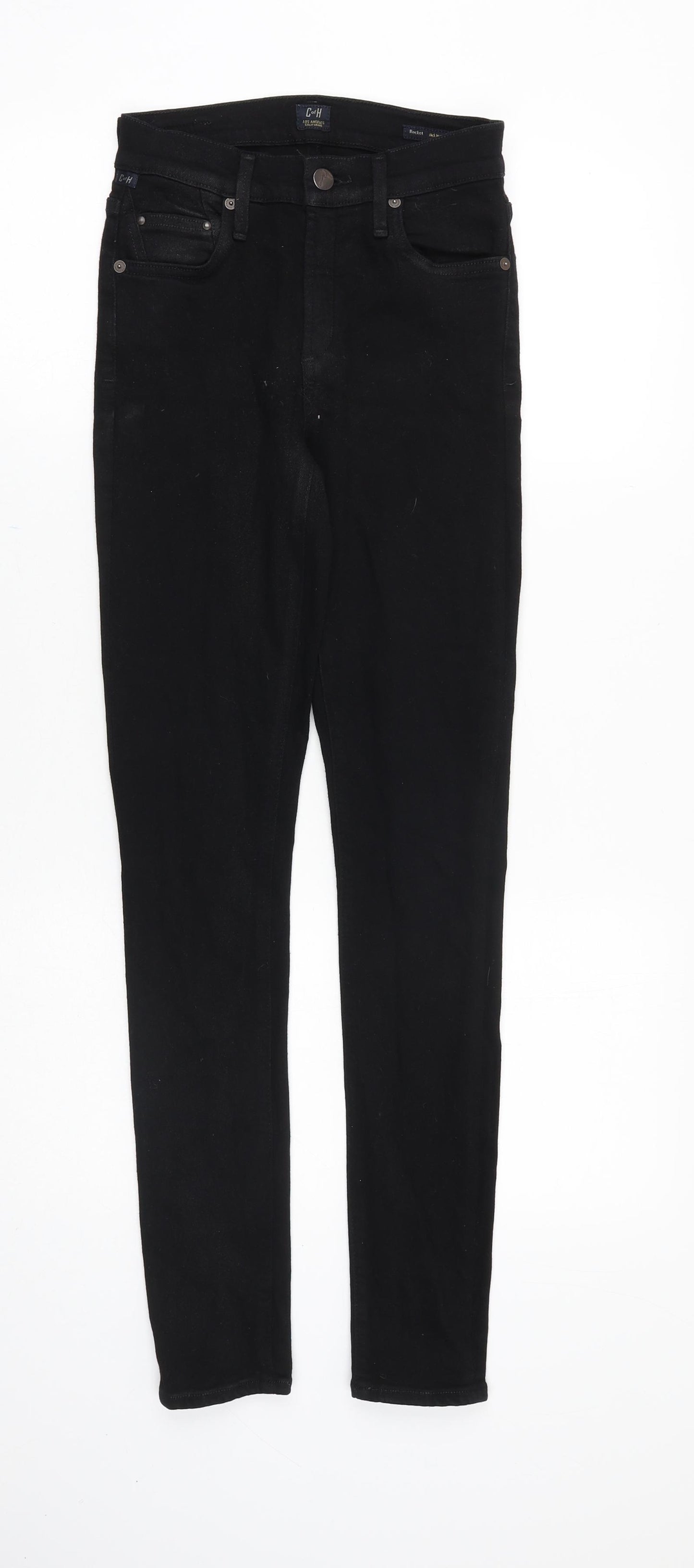 C of H Womens Black Cotton Skinny Jeans Size 26 in Slim Zip