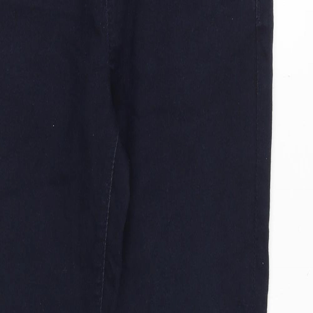 Marks and Spencer Womens Blue Cotton Skinny Jeans Size 8 Slim Zip