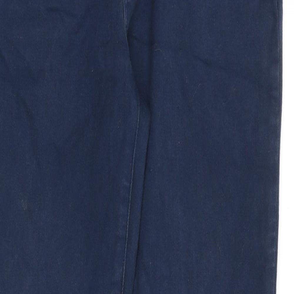 Zara Womens Blue Cotton Skinny Jeans Size 10 Slim Zip