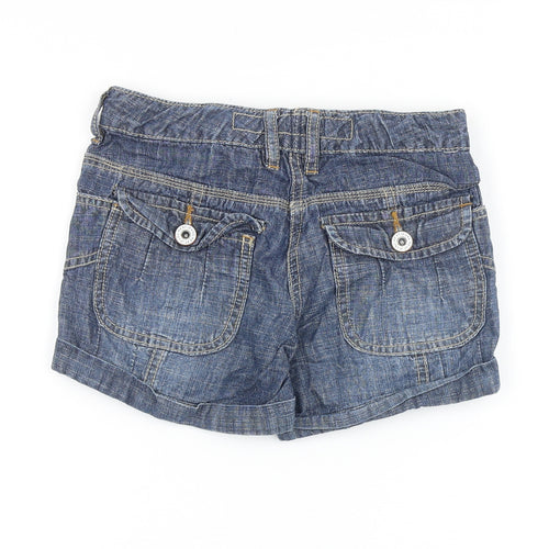 NEXT Boys Blue Cotton Bermuda Shorts Size 8 Years Regular Zip