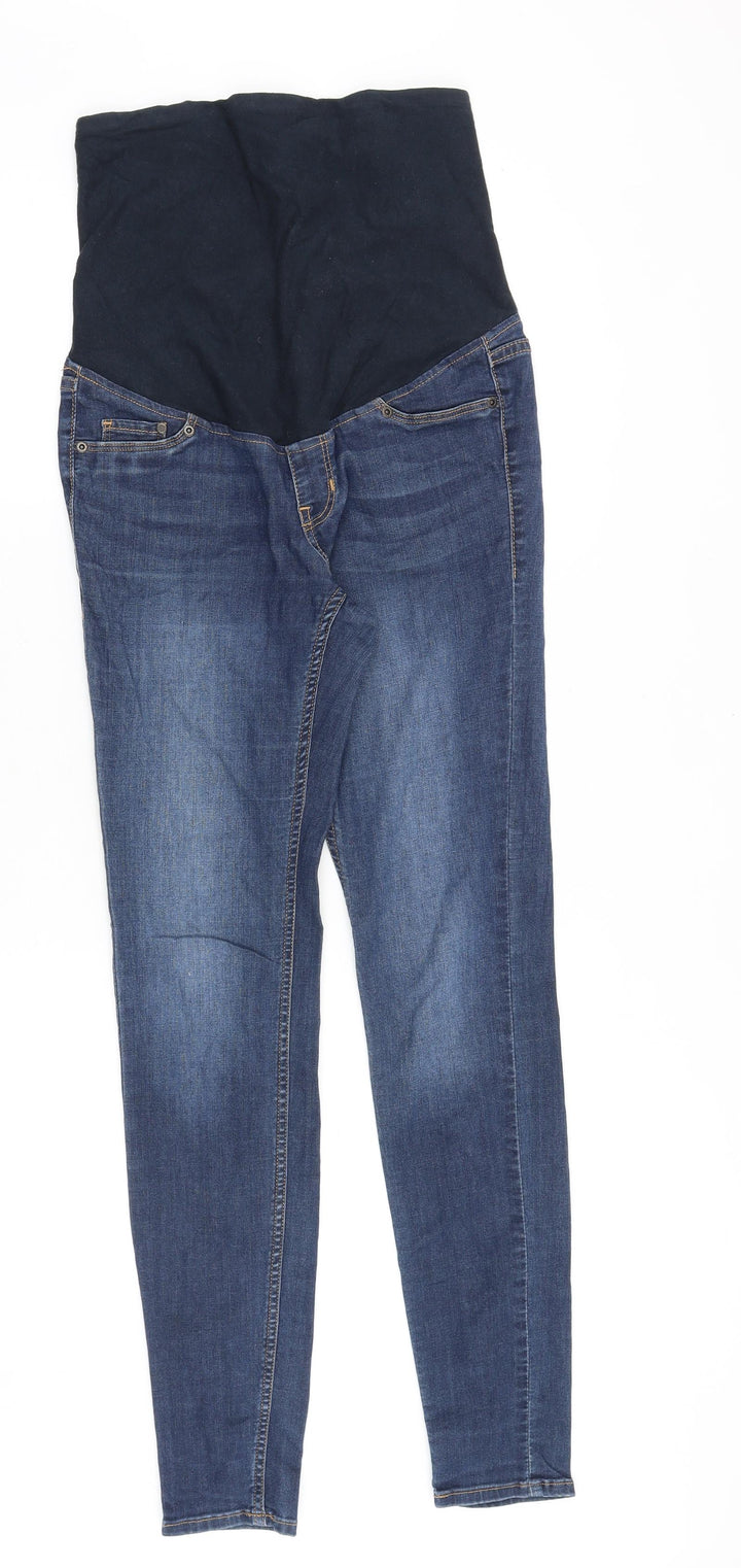 H&M Womens Blue Cotton Skinny Jeans Size 10 Slim