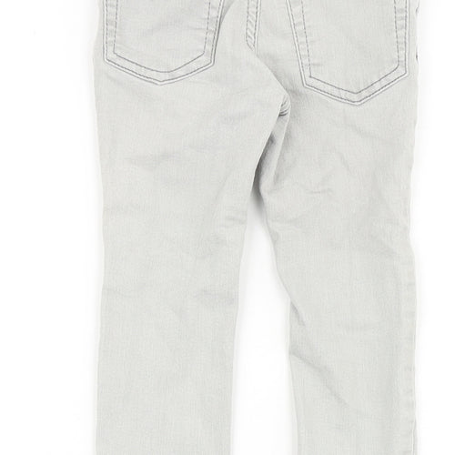 &Denim Boys Grey Cotton Skinny Jeans Size 2-3 Years Regular Zip
