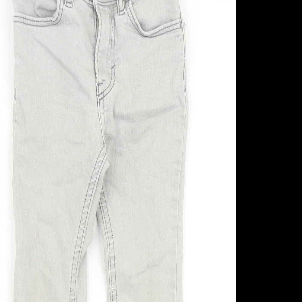 &Denim Boys Grey Cotton Skinny Jeans Size 2-3 Years Regular Zip
