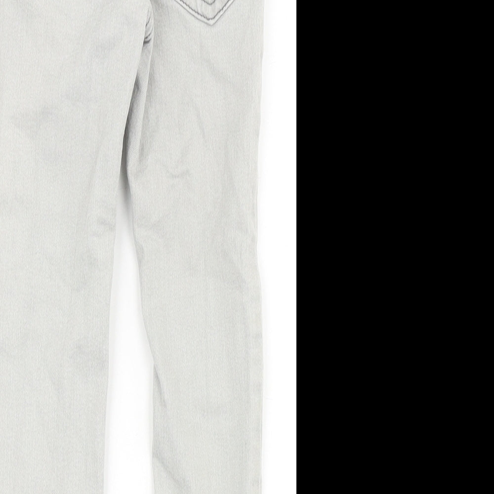 &Denim Boys Grey Cotton Skinny Jeans Size 2-3 Years Regular Zip