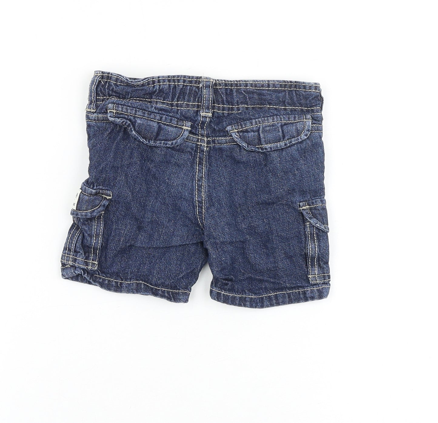 OshKosh Baby Blue Cotton Cropped Jeans Size 12 Months L50 cm Zip