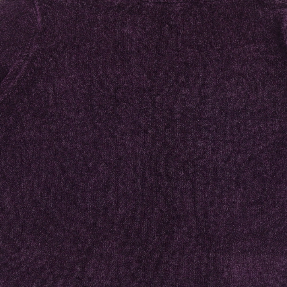 Marks and Spencer Womens Purple Roll Neck Acrylic Pullover Jumper Size 18