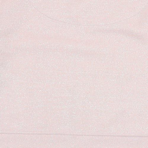 Topshop Womens Pink Polyester Pullover Sweatshirt Size 4 Pullover