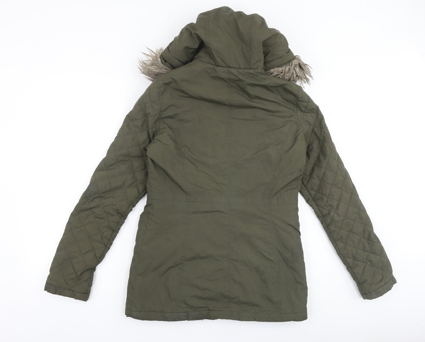 Pineapple Womens Green Quilted Coat Size 6 Zip