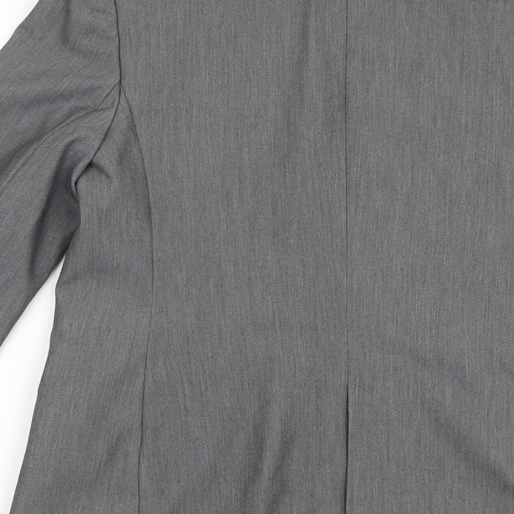F&F Womens Grey Polyester Jacket Suit Jacket Size 14