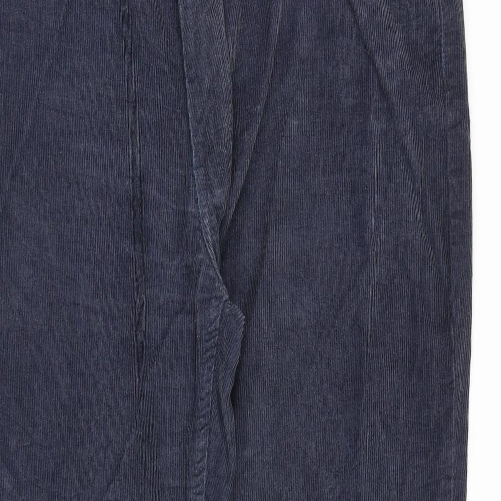 Matalan Mens Blue Cotton Trousers Size 36 in Regular Zip