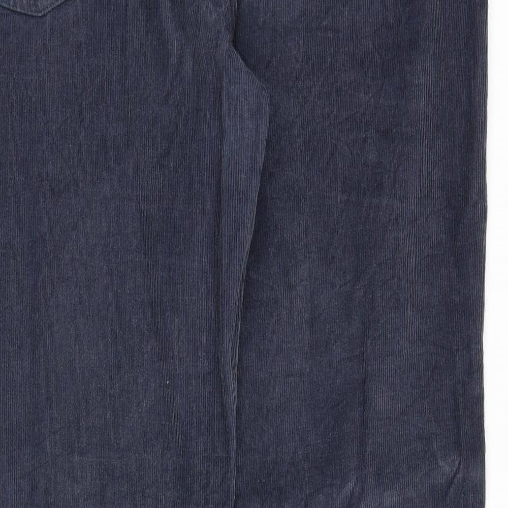 Matalan Mens Blue Cotton Trousers Size 36 in Regular Zip