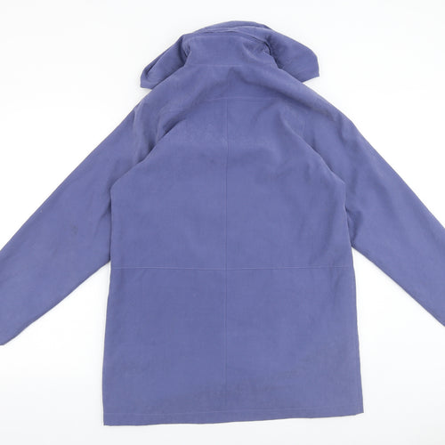 DANNIMAC Womens Purple Pea Coat Coat Size S Snap