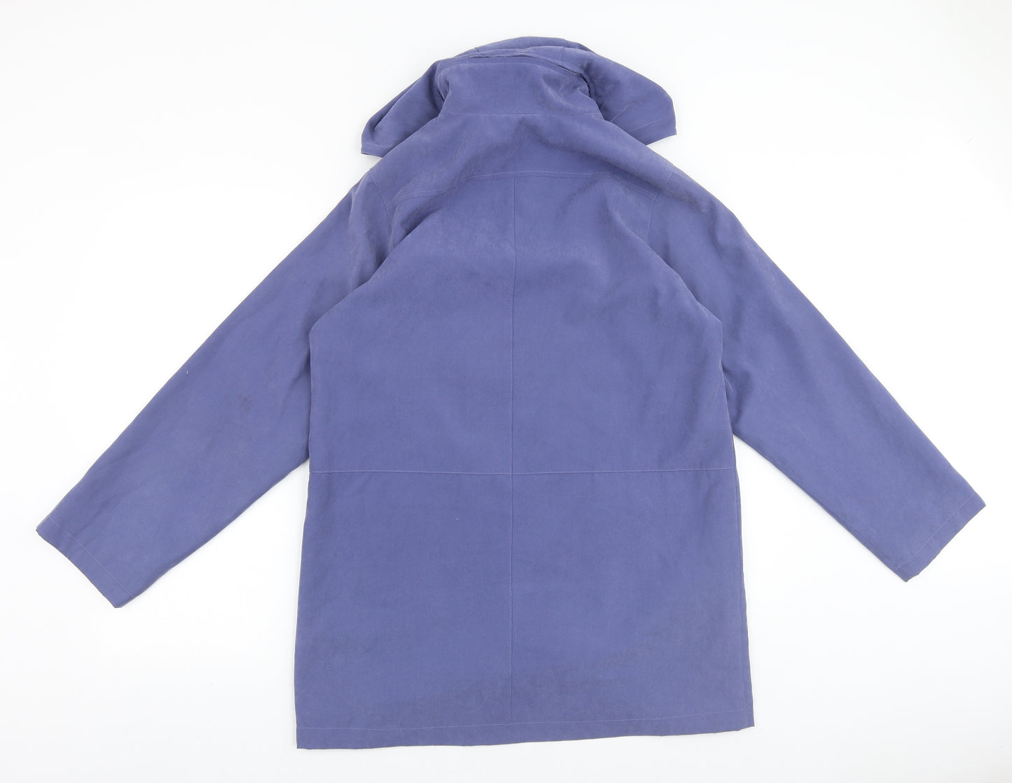 DANNIMAC Womens Purple Pea Coat Coat Size S Snap