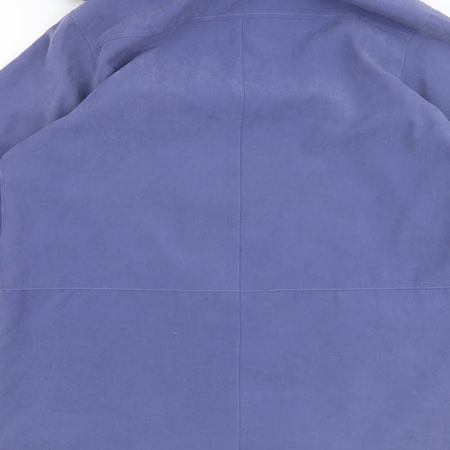 DANNIMAC Womens Purple Pea Coat Coat Size S Snap