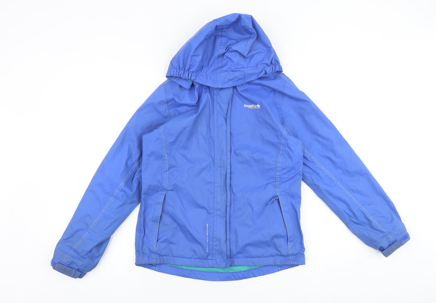 Regatta Girls Blue Windbreaker Jacket Size 11-12 Years Zip