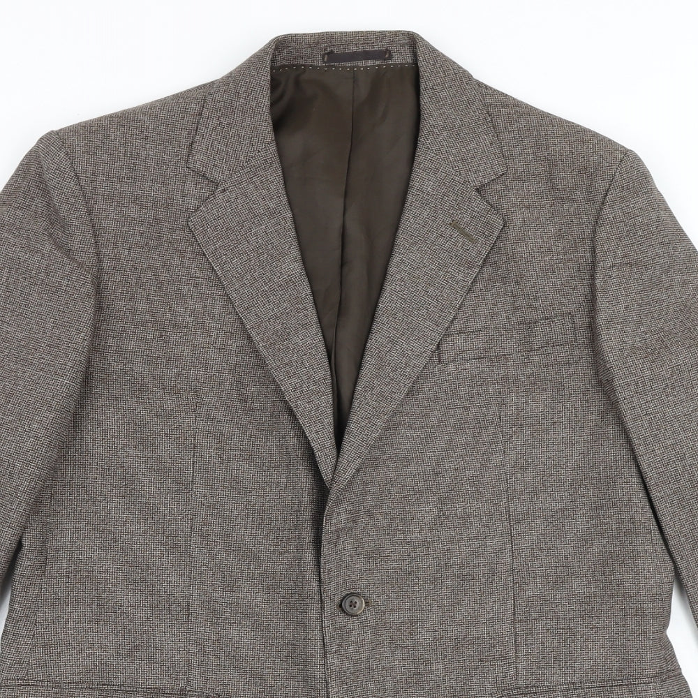 Centaur Mens Brown Wool Jacket Suit Jacket Size 42 Regular