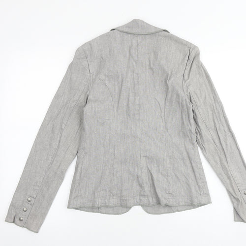 Marks and Spencer Womens Grey Jacket Blazer Size 12 Button