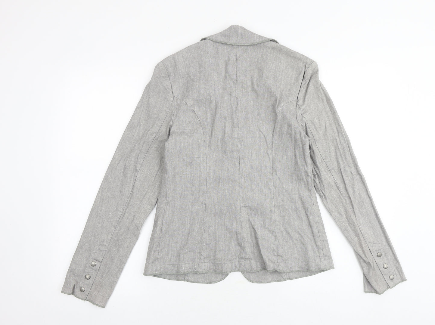 Marks and Spencer Womens Grey Jacket Blazer Size 12 Button