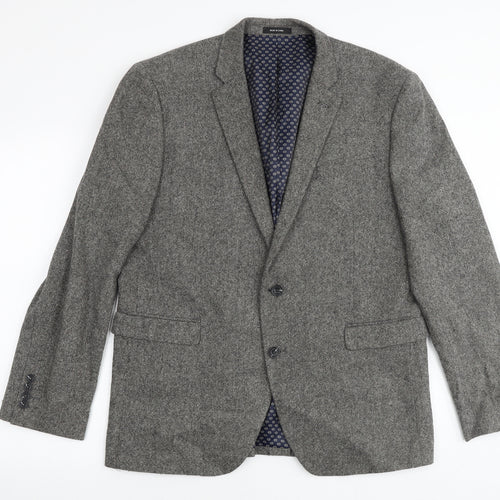 Cedar Wood State Mens Grey Wool Jacket Suit Jacket Size L Regular