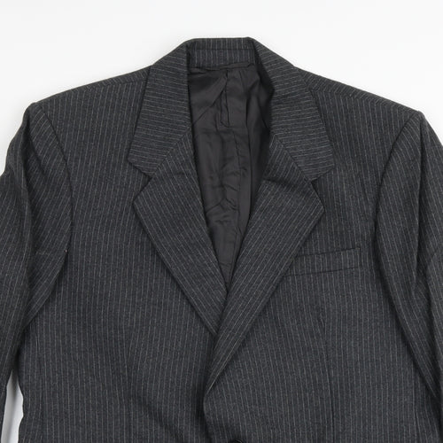 Anthony Loretto Mens Grey Striped Wool Jacket Suit Jacket Size 40 Regular