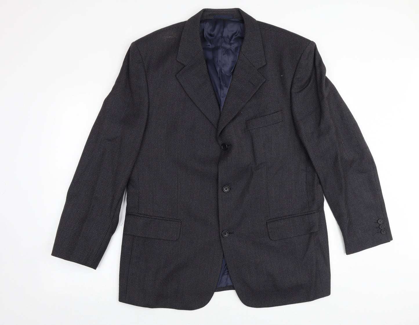 Wolsey Mens Blue Wool Jacket Suit Jacket Size 42 Regular