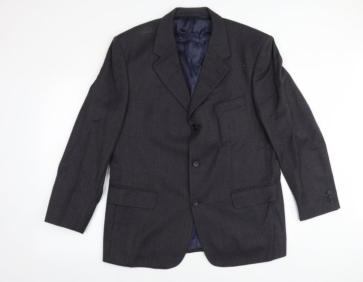 Wolsey Mens Blue Wool Jacket Suit Jacket Size 42 Regular