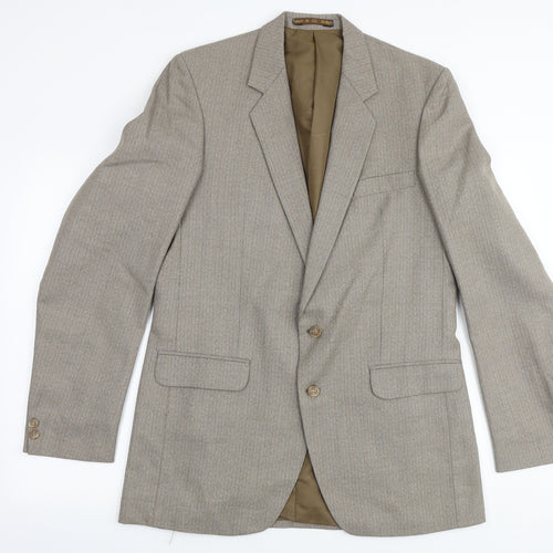 Hepsworth Mens Beige Striped Wool Jacket Suit Jacket Size 38 Regular