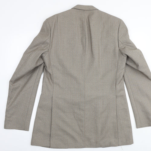 Hepsworth Mens Beige Striped Wool Jacket Suit Jacket Size 38 Regular