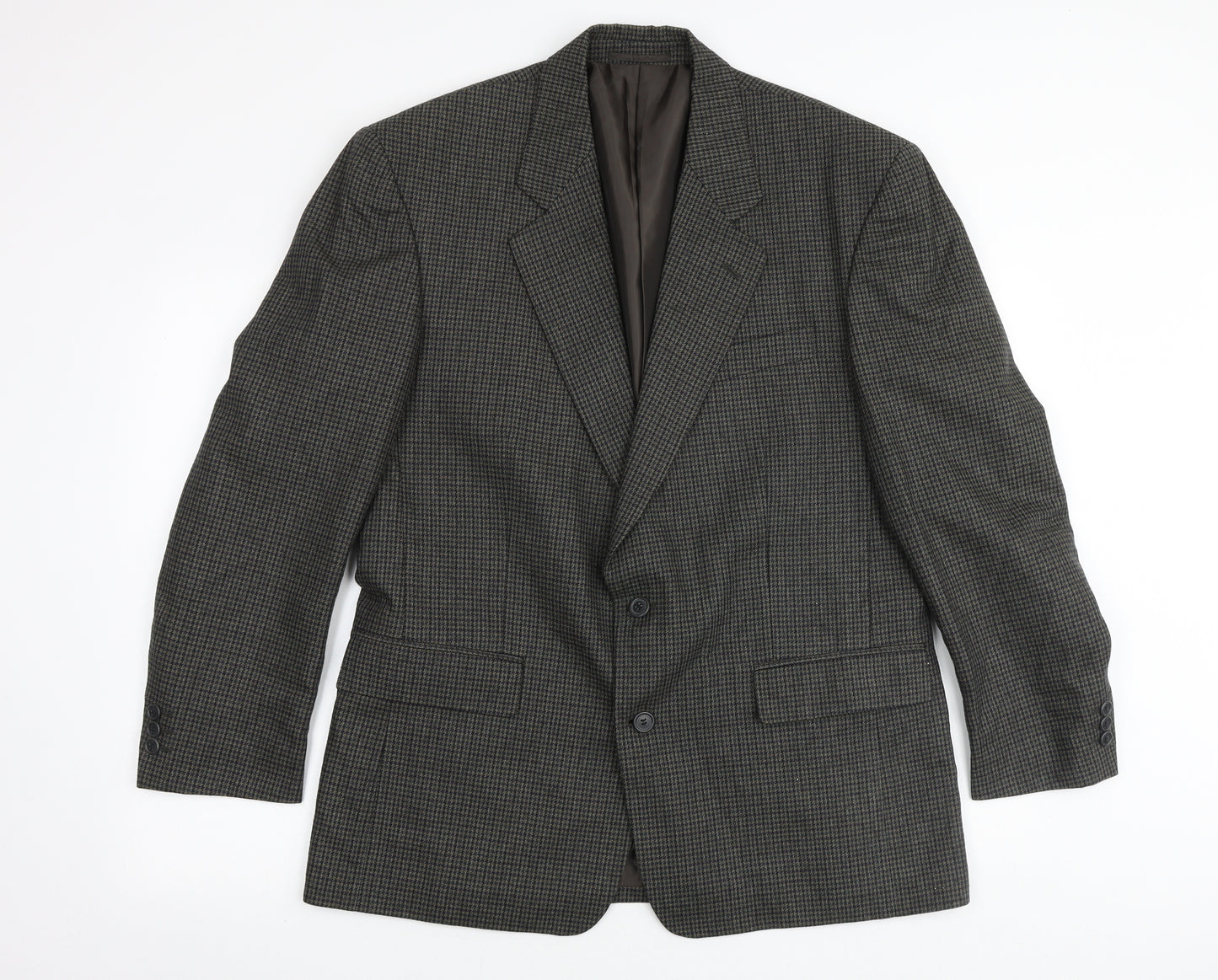 Kilmaine Mens Grey Geometric Wool Jacket Blazer Size 42 Regular