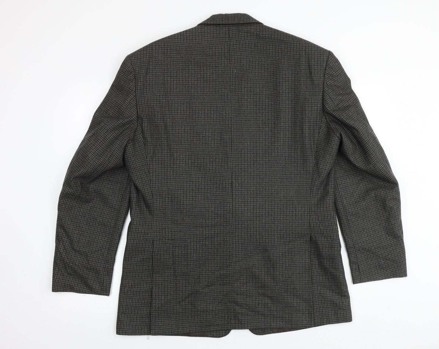 Kilmaine Mens Grey Geometric Wool Jacket Blazer Size 42 Regular
