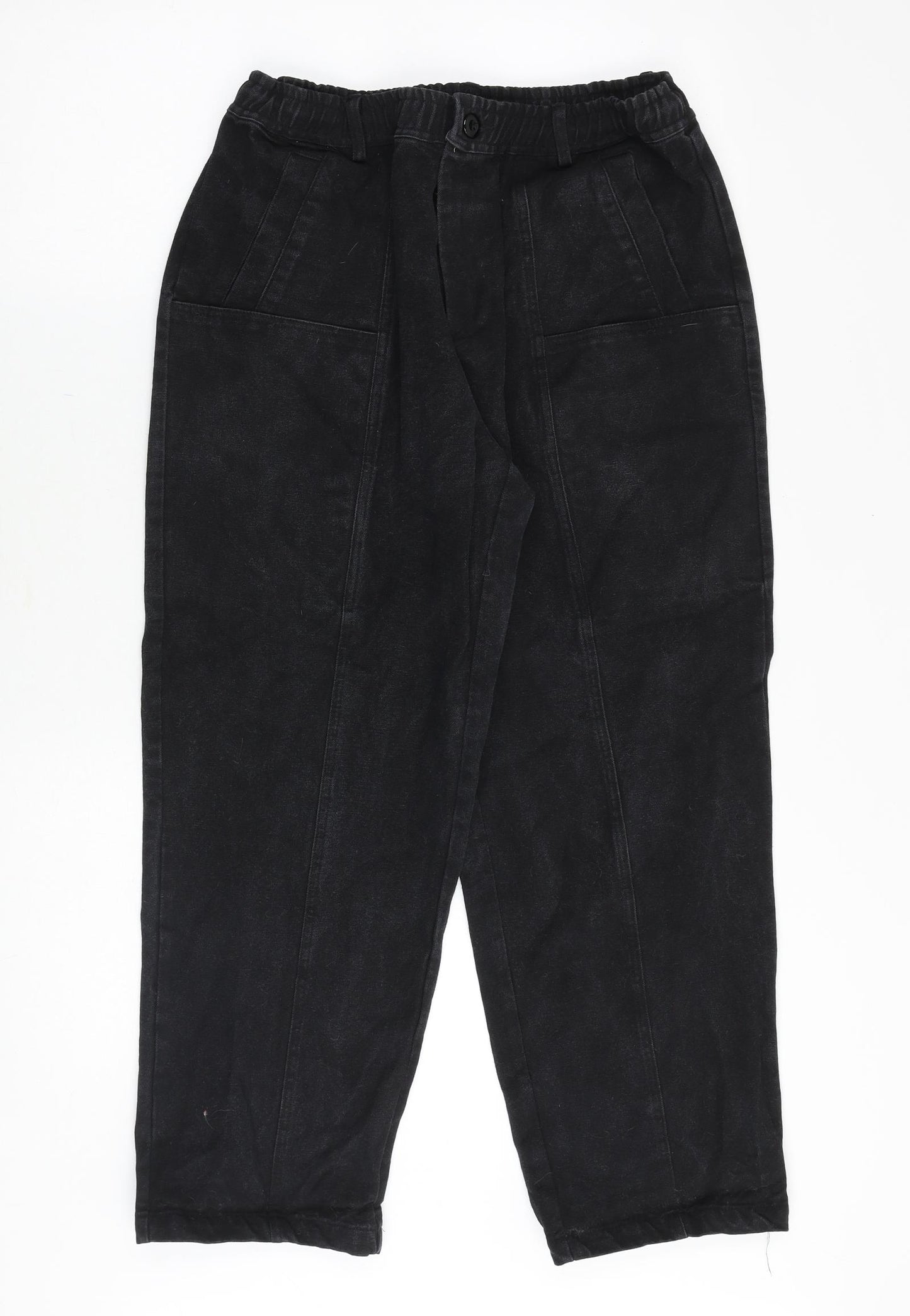 DRB Womens Black Cotton Mom Jeans Size 28 in Regular Zip