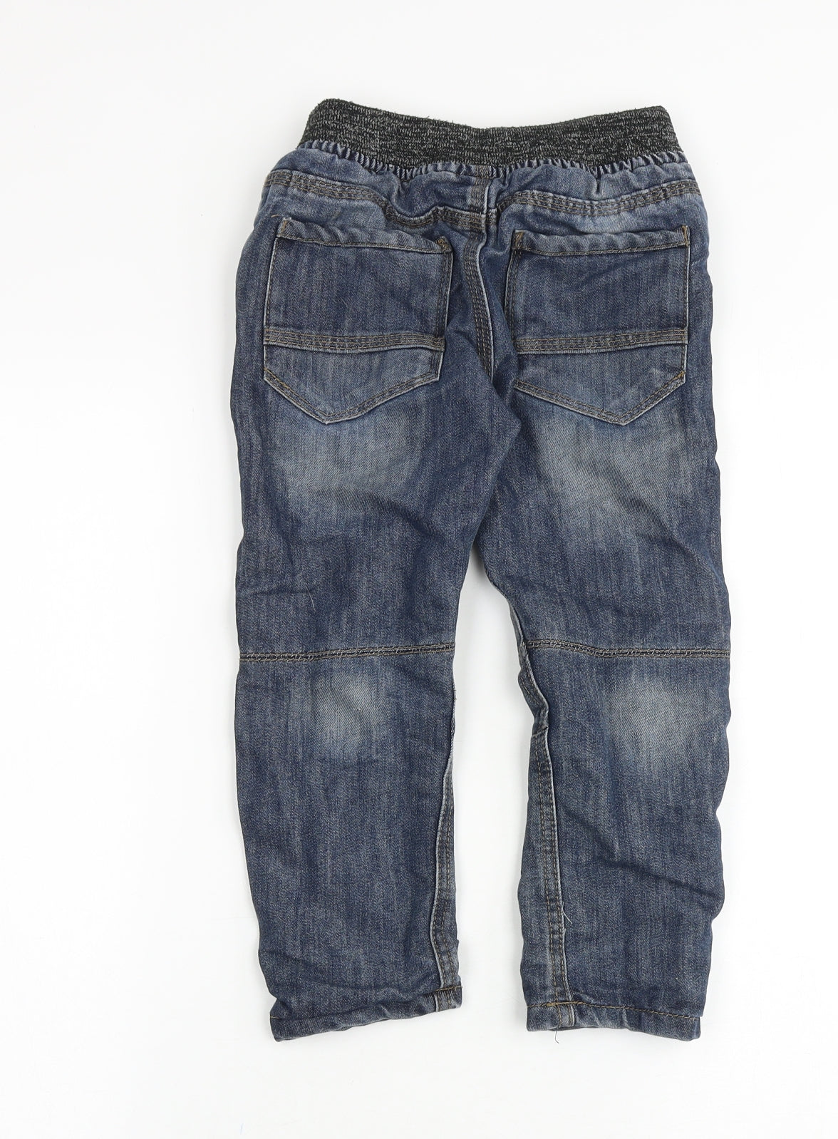 URBAN RASCALS Boys Blue Cotton Straight Jeans Size 6 Years Regular Drawstring