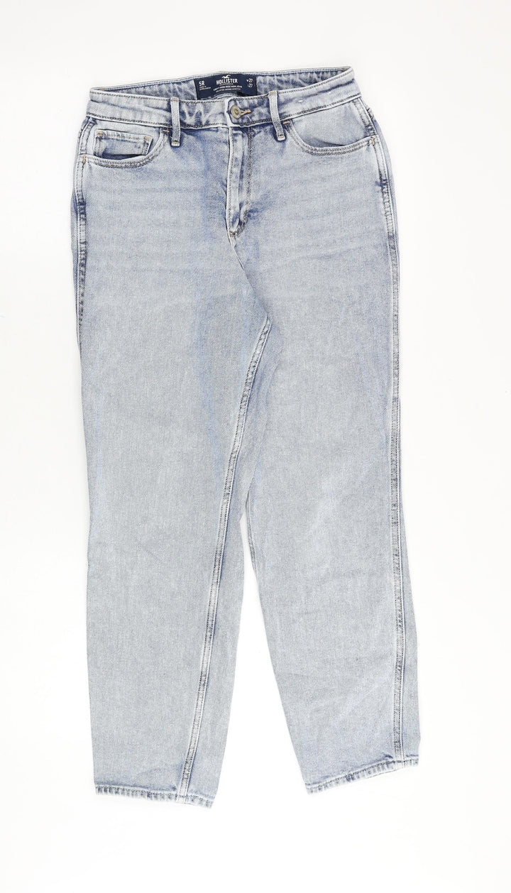 Hollister Womens Blue Cotton Mom Jeans Size 27 in Regular Zip